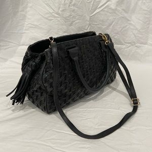 Black Crossbody Bag with Handles